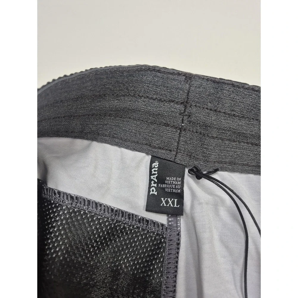 PrAna Slope Shorts Mens 2XL Gray Lined Athletic Running Gym Training